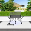 image:imageoutletsVIVOSUN Double Camping Chair Fully Padded Folding Loveseat Portable Oversized Duo Chair with Storage Cup Holders Heightadjustable Armrests amp Carry Bag Supports up to 500lbs Green amp GreyGreengray
