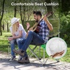 image:imageoutletsVIVOSUN Double Camping Chair Fully Padded Folding Loveseat Portable Oversized Duo Chair with Storage Cup Holders Heightadjustable Armrests amp Carry Bag Supports up to 500lbs Green amp GreyGreengray