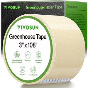image:imageVIVOSUN Greenhouse Repair Tape 63 mil 3 x 108 Weatherproof Clear Poly Patch Tape Heavy Duty Greenhouse Sheeting Coverings Film Tape for Plastic Sheeting and Tents3x108