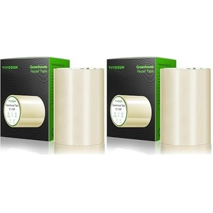 image:imageVIVOSUN Greenhouse Repair Tape 63 mil 3 x 108 Weatherproof Clear Poly Patch Tape Heavy Duty Greenhouse Sheeting Coverings Film Tape for Plastic Sheeting and Tents6x108 Pack of 2