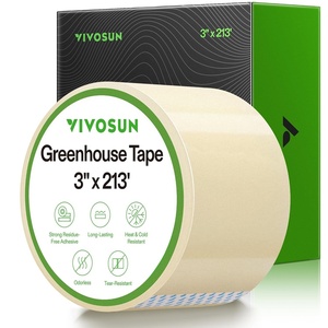 image:imageVIVOSUN Greenhouse Repair Tape 63 mil 3 x 108 Weatherproof Clear Poly Patch Tape Heavy Duty Greenhouse Sheeting Coverings Film Tape for Plastic Sheeting and Tents3x213