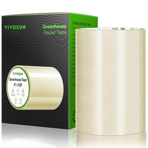 image:imageVIVOSUN Greenhouse Repair Tape 63 mil 3 x 108 Weatherproof Clear Poly Patch Tape Heavy Duty Greenhouse Sheeting Coverings Film Tape for Plastic Sheeting and Tents6x108