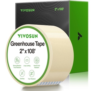 image:imageVIVOSUN Greenhouse Repair Tape 63 mil 3 x 108 Weatherproof Clear Poly Patch Tape Heavy Duty Greenhouse Sheeting Coverings Film Tape for Plastic Sheeting and Tents2x108