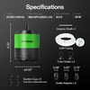 image:imageVIVOSUN 210 GPH 10W Submersible Water Pump with Adjustable Water Flow 49ft Tubing Additional Ceramic Shaft and Outlet Adapters for Fish Tanks Aquariums Hydroponics Fountains660 GPH