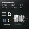 image:imageVIVOSUN Air Pump Kit with 40 W 1110 GPH Commercial Air Pump 8Way Splitter 2 Pcs Air Stones 25 ft Air Tubing 2 Pcs Check Valves for Aquarium Fish Tank amp Hydroponics40W1100GPH with Accessories