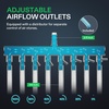 image:imageVIVOSUN Air Pump Kit with 40 W 1110 GPH Commercial Air Pump 8Way Splitter 2 Pcs Air Stones 25 ft Air Tubing 2 Pcs Check Valves for Aquarium Fish Tank amp Hydroponics40W1100GPH