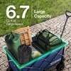 image:imageVIVOSUN Collapsible Folding Wagon Outdoor Utility with Silent AllTerrain Wide Wheels Adjustable Handle Cup Holders amp Side Pockets for Camping Beach Shopping Garden Sports Picnic BlackBlue