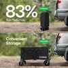image:imageVIVOSUN Collapsible Folding Wagon Outdoor Utility with Silent AllTerrain Wide Wheels Adjustable Handle Cup Holders amp Side Pockets for Camping Beach Shopping Garden Sports Picnic BlackBlack