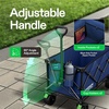 image:imageVIVOSUN Collapsible Folding Wagon Outdoor Utility with Silent AllTerrain Wide Wheels Adjustable Handle Cup Holders amp Side Pockets for Camping Beach Shopping Garden Sports Picnic BlackBlue