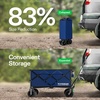 image:imageVIVOSUN Collapsible Folding Wagon Outdoor Utility with Silent AllTerrain Wide Wheels Adjustable Handle Cup Holders amp Side Pockets for Camping Beach Shopping Garden Sports Picnic BlackBlue