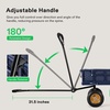 image:imageVIVOSUN Collapsible Wagon with Tailgate 320lb LoadBearing Outdoor Utility with AllTerrain Wheels Adjustable Handle Cup Holders for Camping Shopping Garden Sports Picnic BlackSteel Garden Style