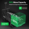 image:imageVIVOSUN Collapsible Wagon with Tailgate 320lb LoadBearing Outdoor Utility with AllTerrain Wheels Adjustable Handle Cup Holders for Camping Shopping Garden Sports Picnic BlackRear Door Style