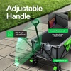 image:imageVIVOSUN Collapsible Wagon with Tailgate 320lb LoadBearing Outdoor Utility with AllTerrain Wheels Adjustable Handle Cup Holders for Camping Shopping Garden Sports Picnic BlackRegular Style