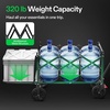 image:imageVIVOSUN Collapsible Wagon with Tailgate 320lb LoadBearing Outdoor Utility with AllTerrain Wheels Adjustable Handle Cup Holders for Camping Shopping Garden Sports Picnic BlackRear Door Style