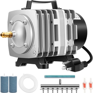 image:imageVIVOSUN Air Pump Kit with 40 W 1110 GPH Commercial Air Pump 8Way Splitter 2 Pcs Air Stones 25 ft Air Tubing 2 Pcs Check Valves for Aquarium Fish Tank amp Hydroponics40W1100GPH with Accessories