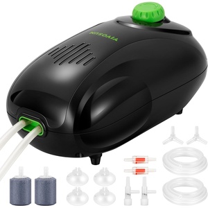 image:imageVIVOSUN Aquarium Air Pump Kit with 160 GPH DualOutlet Air Pump and Complete Accessories UltraQuiet Adjustable Aquarium Aerator for 20300 Gallons Fish Tanks