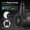 image:imageVIVOSUN 2600 GPH Submersible Water Pump with Barrier Bag Ultra Quiet 200W Pond Pump for Pond Waterfall Fish Tank Statuary Hydroponic 20Ft Lift HeightBlack Round