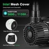 image:imageVIVOSUN 2600 GPH Submersible Water Pump with Barrier Bag Ultra Quiet 200W Pond Pump for Pond Waterfall Fish Tank Statuary Hydroponic 20Ft Lift HeightBlack Round