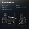 image:imageVIVOSUN 2600 GPH Submersible Water Pump with Barrier Bag Ultra Quiet 200W Pond Pump for Pond Waterfall Fish Tank Statuary Hydroponic 20Ft Lift HeightBlack Round