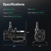 image:imageVIVOSUN 2600 GPH Submersible Water Pump with Barrier Bag Ultra Quiet 200W Pond Pump for Pond Waterfall Fish Tank Statuary Hydroponic 20Ft Lift HeightBlack Round