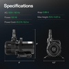 image:imageVIVOSUN 2600 GPH Submersible Water Pump with Barrier Bag Ultra Quiet 200W Pond Pump for Pond Waterfall Fish Tank Statuary Hydroponic 20Ft Lift HeightBlack Round