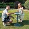 image:imageVIVOSUN 28 Bird Bath Polyresin Lightweight Antique Outdoor Garden Bird Bath for Outdoors Gardens Patio Yard Deck Green
