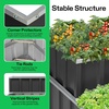 image:imageVIVOSUN 3Tier Metal Raised Garden Bed 46 x 46 x 24 Galvanized Steel Metal Outdoor Planter Box with Gloves and Scissors to Grow Flowers Vegetables and Herbs for Outdoor Gardening GreenGray