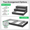image:imageVIVOSUN 3Tier Metal Raised Garden Bed 46 x 46 x 24 Galvanized Steel Metal Outdoor Planter Box with Gloves and Scissors to Grow Flowers Vegetables and Herbs for Outdoor Gardening GreenGray