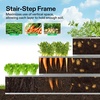 image:imageVIVOSUN 3Tier Metal Raised Garden Bed 46 x 46 x 24 Galvanized Steel Metal Outdoor Planter Box with Gloves and Scissors to Grow Flowers Vegetables and Herbs for Outdoor Gardening GreenGray