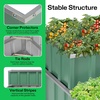 image:imageVIVOSUN 3Tier Metal Raised Garden Bed 46 x 46 x 24 Galvanized Steel Metal Outdoor Planter Box with Gloves and Scissors to Grow Flowers Vegetables and Herbs for Outdoor Gardening GreenGreen