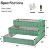 image:imageVIVOSUN 3Tier Metal Raised Garden Bed 46 x 46 x 24 Galvanized Steel Metal Outdoor Planter Box with Gloves and Scissors to Grow Flowers Vegetables and Herbs for Outdoor Gardening GreenGreen