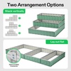image:imageVIVOSUN 3Tier Metal Raised Garden Bed 46 x 46 x 24 Galvanized Steel Metal Outdoor Planter Box with Gloves and Scissors to Grow Flowers Vegetables and Herbs for Outdoor Gardening GreenGreen