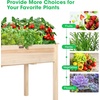 image:imageVIVOSUN 3Tier Wooden Raised Garden Bed 48 x 48 x 21 Inches Outdoor Wood Planter Kit for Plants Herbs and Vegetables for Garden Patio Balcony Backyard and Outdoors48 x 24 x 30 Inches Elevated Pack of 2