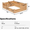 image:imageVIVOSUN 3Tier Wooden Raised Garden Bed 48 x 48 x 21 Inches Outdoor Wood Planter Kit for Plants Herbs and Vegetables for Garden Patio Balcony Backyard and Outdoors425 x 345 x 15 Inches 3Tier 3Grid