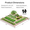 image:imageVIVOSUN 3Tier Wooden Raised Garden Bed 48 x 48 x 21 Inches Outdoor Wood Planter Kit for Plants Herbs and Vegetables for Garden Patio Balcony Backyard and Outdoors42 x 42 x 14 Inches 5Tier