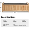image:imageVIVOSUN 3Tier Wooden Raised Garden Bed 48 x 48 x 21 Inches Outdoor Wood Planter Kit for Plants Herbs and Vegetables for Garden Patio Balcony Backyard and Outdoors435 x 16 x 14 Inches Pack of 2