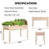 image:imageVIVOSUN 3Tier Wooden Raised Garden Bed 48 x 48 x 21 Inches Outdoor Wood Planter Kit for Plants Herbs and Vegetables for Garden Patio Balcony Backyard and Outdoors48 x 24 x 30 Inches Elevated Pack of 2