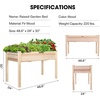 image:imageVIVOSUN 3Tier Wooden Raised Garden Bed 48 x 48 x 21 Inches Outdoor Wood Planter Kit for Plants Herbs and Vegetables for Garden Patio Balcony Backyard and Outdoors48 x 24 x 30 Inches Elevated