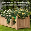 image:imageVIVOSUN 3Tier Wooden Raised Garden Bed 48 x 48 x 21 Inches Outdoor Wood Planter Kit for Plants Herbs and Vegetables for Garden Patio Balcony Backyard and Outdoors435 x 16 x 14 Inches