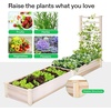 image:imageVIVOSUN 3Tier Wooden Raised Garden Bed 48 x 48 x 21 Inches Outdoor Wood Planter Kit for Plants Herbs and Vegetables for Garden Patio Balcony Backyard and Outdoors48 x 24 x 30 Inches With Trellis