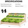 image:imageVIVOSUN 3Tier Wooden Raised Garden Bed 48 x 48 x 21 Inches Outdoor Wood Planter Kit for Plants Herbs and Vegetables for Garden Patio Balcony Backyard and Outdoors48 x 48 x 21 Inches 3Tier