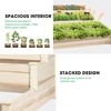 image:imageVIVOSUN 3Tier Wooden Raised Garden Bed 48 x 48 x 21 Inches Outdoor Wood Planter Kit for Plants Herbs and Vegetables for Garden Patio Balcony Backyard and Outdoors48 x 48 x 21 Inches 3Tier
