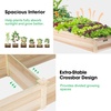 image:imageVIVOSUN 3Tier Wooden Raised Garden Bed 48 x 48 x 21 Inches Outdoor Wood Planter Kit for Plants Herbs and Vegetables for Garden Patio Balcony Backyard and Outdoors97 x 25 x 11 Inches Pack of 2