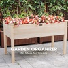 image:imageVIVOSUN 3Tier Wooden Raised Garden Bed 48 x 48 x 21 Inches Outdoor Wood Planter Kit for Plants Herbs and Vegetables for Garden Patio Balcony Backyard and Outdoors48 x 24 x 30 Inches Elevated Pack of 2