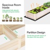 image:imageVIVOSUN 3Tier Wooden Raised Garden Bed 48 x 48 x 21 Inches Outdoor Wood Planter Kit for Plants Herbs and Vegetables for Garden Patio Balcony Backyard and Outdoors48 x 24 x 30 Inches With Trellis