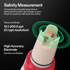 image:imageVIVOSUN 5in1 Digital PH Meter with PHSalinityTDSECTemperature Function Backlight Screen IP67 Waterproof for Hydroponics Home Drinking Pool and AquariumRed