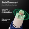 image:imageVIVOSUN 5in1 Digital PH Meter with PHSalinityTDSECTemperature Function Backlight Screen IP67 Waterproof for Hydroponics Home Drinking Pool and AquariumBlue
