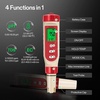 image:imageVIVOSUN 5in1 Digital PH Meter with PHSalinityTDSECTemperature Function Backlight Screen IP67 Waterproof for Hydroponics Home Drinking Pool and AquariumRed