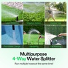 image:imageVIVOSUN Garden Hose Splitter 2 Way HeavyDuty Dual Water Hose Connector with Durable Metal Body Outdoor Faucet Adapter with Comfortable Rubberized Grip for Drip Irrigation Lawns4 Way Garden Hose Splitter Set 2 Pack