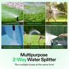 image:imageVIVOSUN Garden Hose Splitter 2 Way HeavyDuty Dual Water Hose Connector with Durable Metal Body Outdoor Faucet Adapter with Comfortable Rubberized Grip for Drip Irrigation LawnsPremium 2 Way